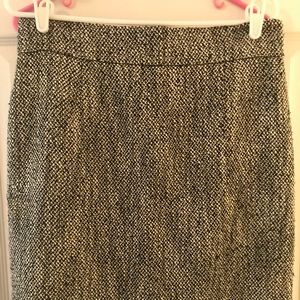 Brooks Brothers gold accented black skirt.